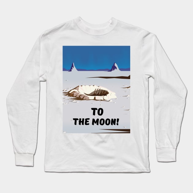 To the Moon! Long Sleeve T-Shirt by nickemporium1